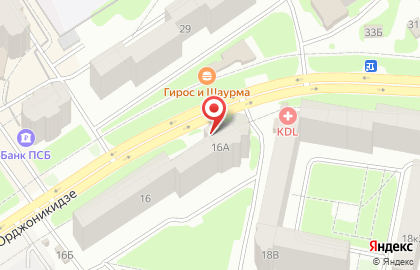Отделение службы доставки Boxberry на улице Серго Орджоникидзе на карте