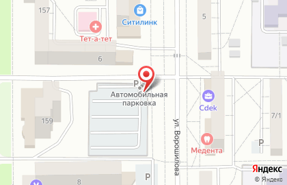 Автостоянка в Челябинске на карте