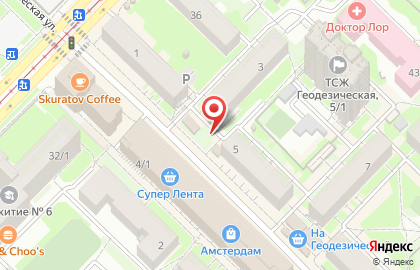 Киоск по продаже кондитерских изделий на Геодезической улице на карте