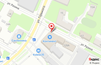 Магазин товаров для ремонта Континент на улице Горького на карте