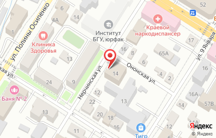 Супермаркет на Нерчинской улице на карте