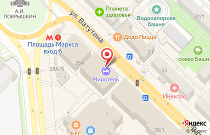 Ресторан гостеприимной кухни Аджикинежаль на площади Карла Маркса на карте