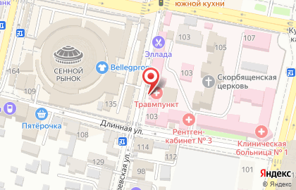 Городская клиническая больница №1 Травмпункт на Рашпилевской улице на карте