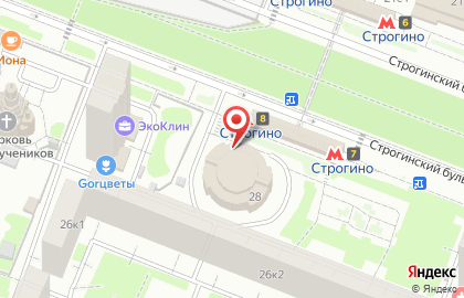 Центр занятости населения Моя Работа на метро Строгино на карте