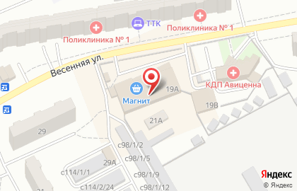 Туристическое агентство Круиз на Весенней улице на карте