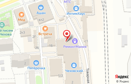 ТЦ Чеховский в Чехове на карте