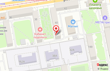 Детская городская поликлиника №1 на улице Ленина, 40 на карте