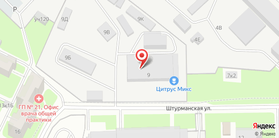 Ветеринарный центр Белый Бим на Штурманской улице на карте