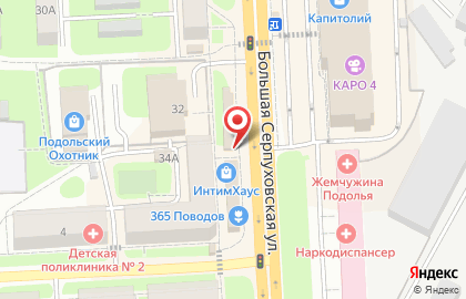 Магазин эротических товаров ИнтимХаус на Большой Серпуховской улице на карте