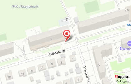 Продуктовый супермаркет Пятёрочка на Хвойной улице, 4 на карте