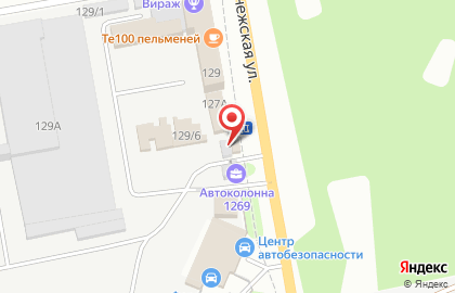Продовольственный магазин на Воронежской улице на карте