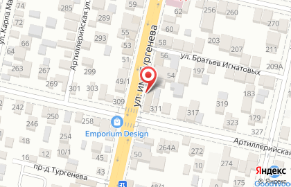 Магазин Русский фейерверк на улице им. Тургенева на карте
