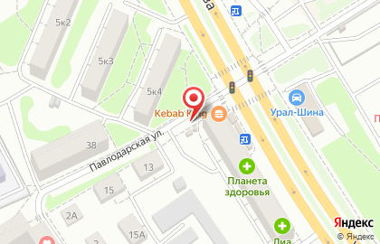 Киоск по продаже фруктов и овощей на Павлодарской улице на карте