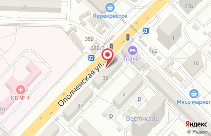 ООО Меридиан на Ополченской улице на карте