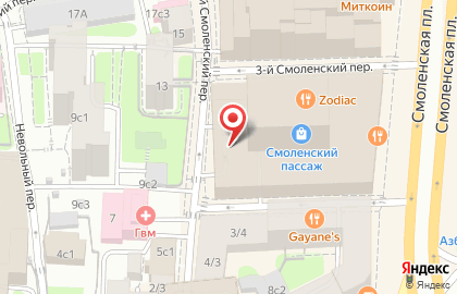 Офтальмологический центр ВИЗИОН на Смоленской площади на карте