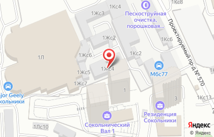 Общежитие HostelCity на улице Сокольнический Вал, 1ж стр 4 на карте