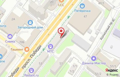 Адамант на проспекте Победы на карте