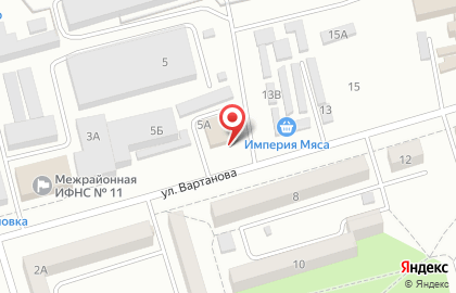 Единый сервис доставки еды Chibbis на улице Вартанова на карте