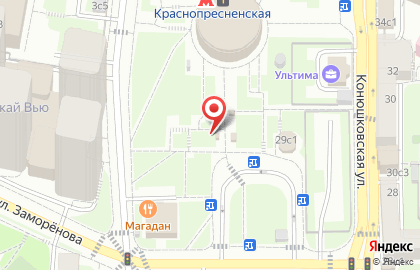 Киоск по продаже фастфудной продукции, Пресненский район на Дружинниковской улице на карте