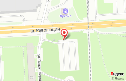 Автостоянка на ул. Петра Смородина, 20а на карте