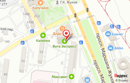 Аптека Вита на проспекте Маршала Жукова на карте