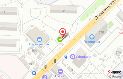 Аптека Зеленая линия на Ополченской улице на карте