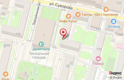Калужский Завод Металло-пластиковых Конструкций на улице Суворова на карте