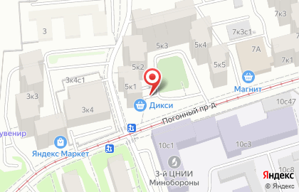 Гипермаркет Дикси в Москве на карте