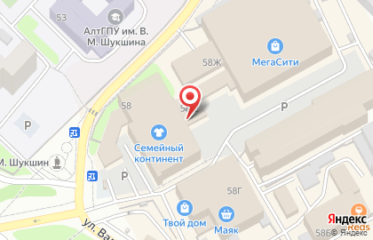 Мебельный салон Планета Мебели в Барнауле на карте
