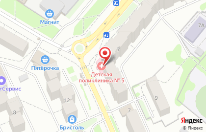 Детская поликлиника №5 в Костроме на карте