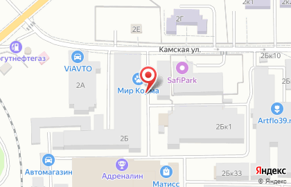 Зоомаркет Мир Корма на Камской улице на карте