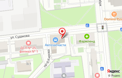 Банкомат МКБ на улице Судакова на карте
