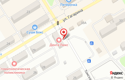 Стоматологическая клиника Дента Люкс на улице Гагарина на карте