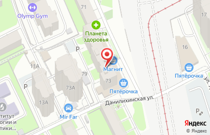 Сеть супермаркетов Магнит в Дзержинском районе на карте