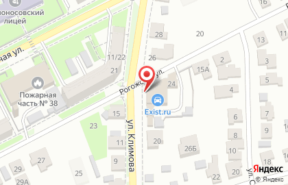Магазин автозапчастей Exist.ru на улице Климова на карте