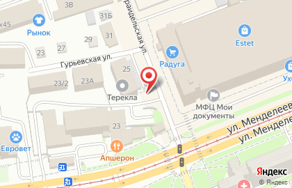 Центральное агентство недвижимости Домострой на улице Менделеева на карте