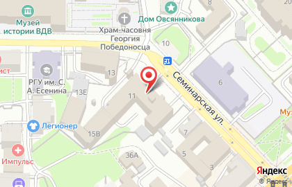 Пожарная часть №1 по охране Советского округа г. Рязани на карте