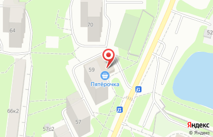 Супермаркет Пятёрочка на метро Кожуховская на карте