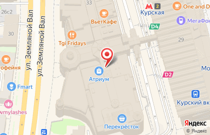 Ювелирный магазин Pandora на метро Курская на карте