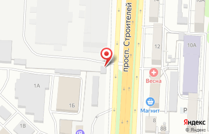 Шиномонтажная мастерская на проспекте Строителей на карте