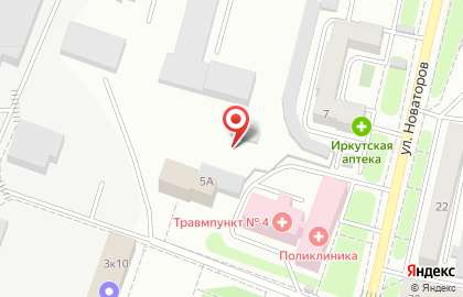Поликлиника, Медсанчасть Иркутского авиационного производственного объединения на карте
