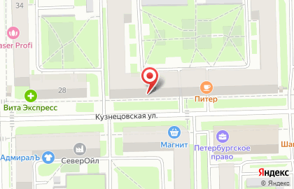 Питер на Кузнецовской улице на карте