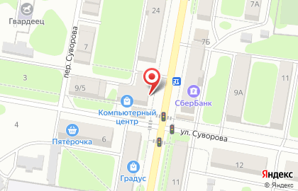 Банкомат МИнБанк в Узловой на карте