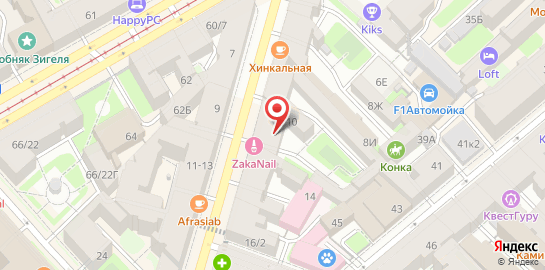 Ногтевая студия ZakaNail на метро Лиговский проспект на карте