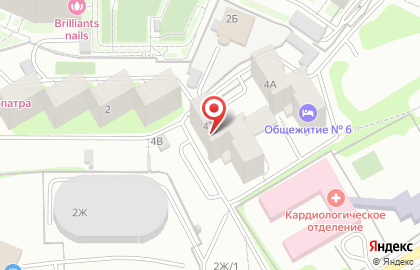 Общежитие, УрГУПС на улице Машинистов на карте