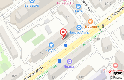 Азбука шитья на улице Маяковского на карте