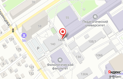 Шиномонтажная мастерская в Железнодорожном районе на карте