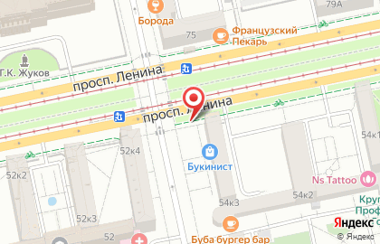 Киоск по продаже фруктов и овощей на улице Ленина 54 на карте