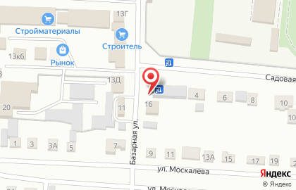Магазин хозяйственных товаров на Базарной улице на карте