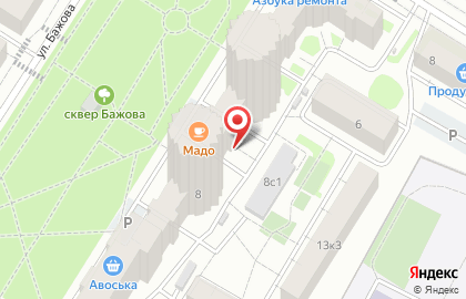 Юридическая компания Юпитер на улице Бажова на карте